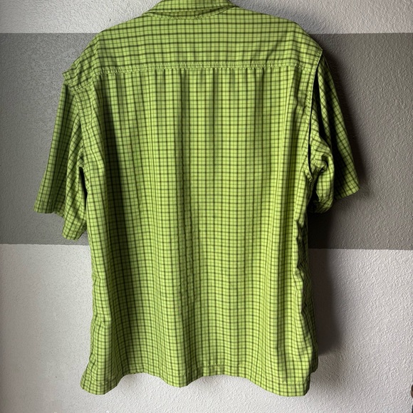 Eddie Bauer Men’s XL Vented Casual Green Short Sleeve Button Down Shirt Fishing - Picture 4 of 8